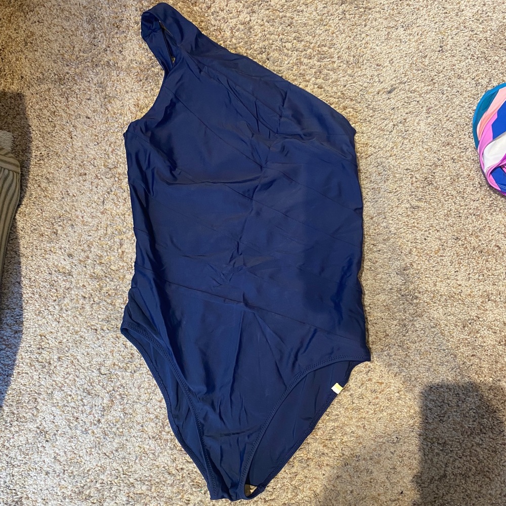 Navy summersault one shoulder size 10